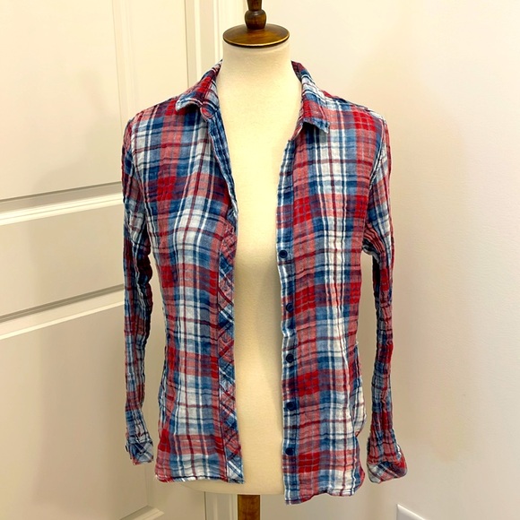 Side Stitch Button Down Shirt - Picture 3 of 5